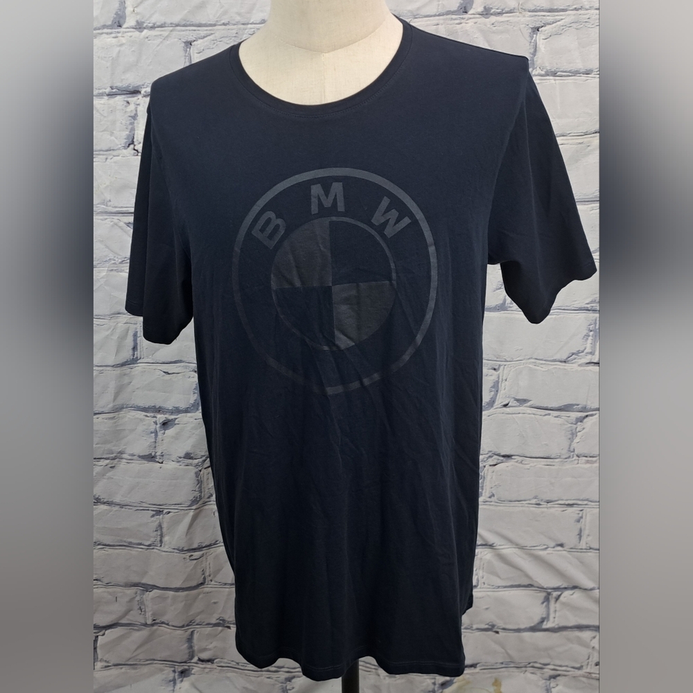 BMW Men's T-Shirt Tee Big Logo Navy Goods with Freude Collection XL